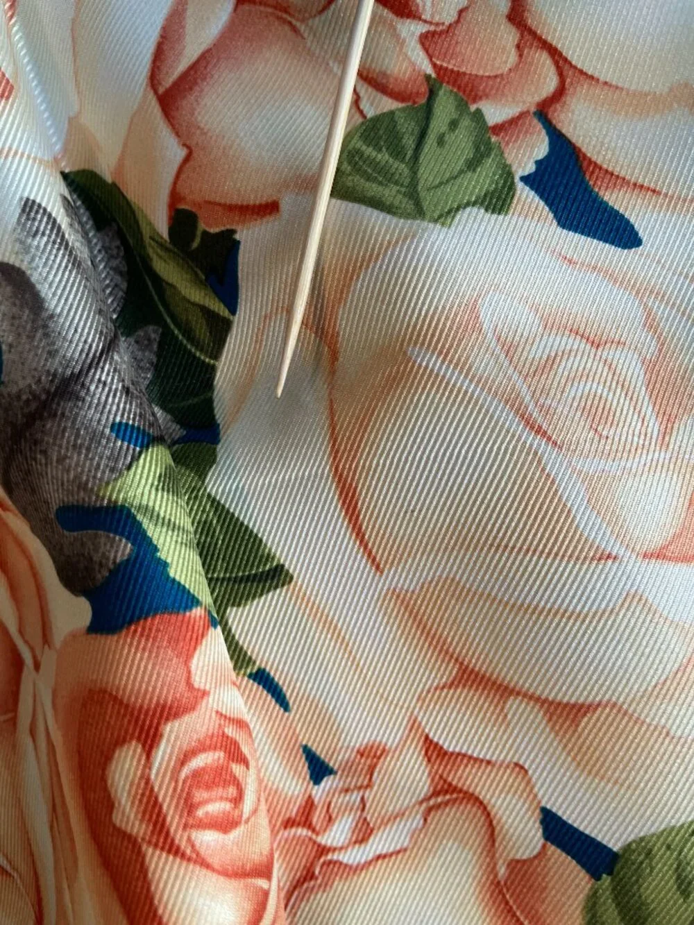Vintage Christian Silk Scarf with Roses & Polka Dots